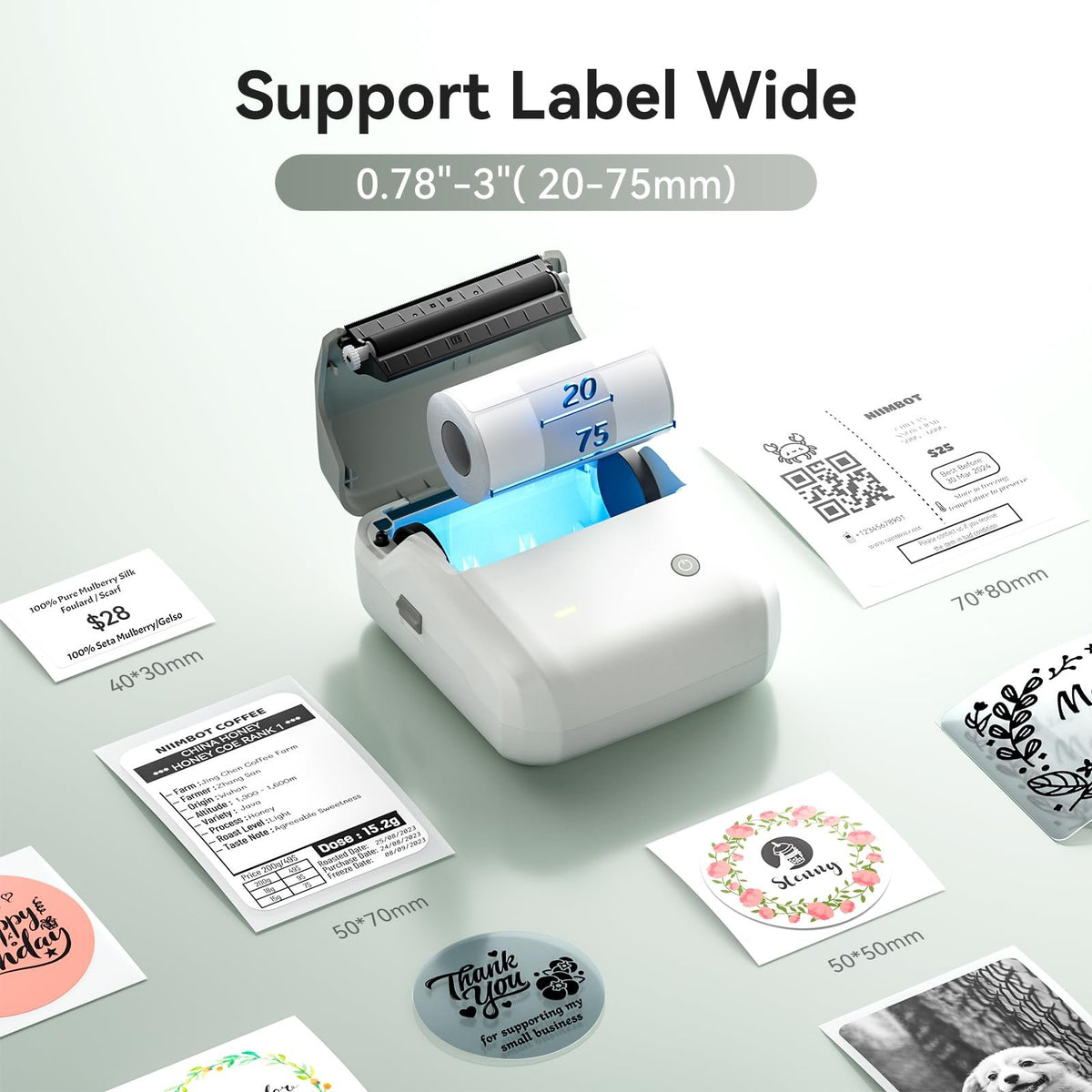 🖨️ طابعة ملصقات حرارية محمولة