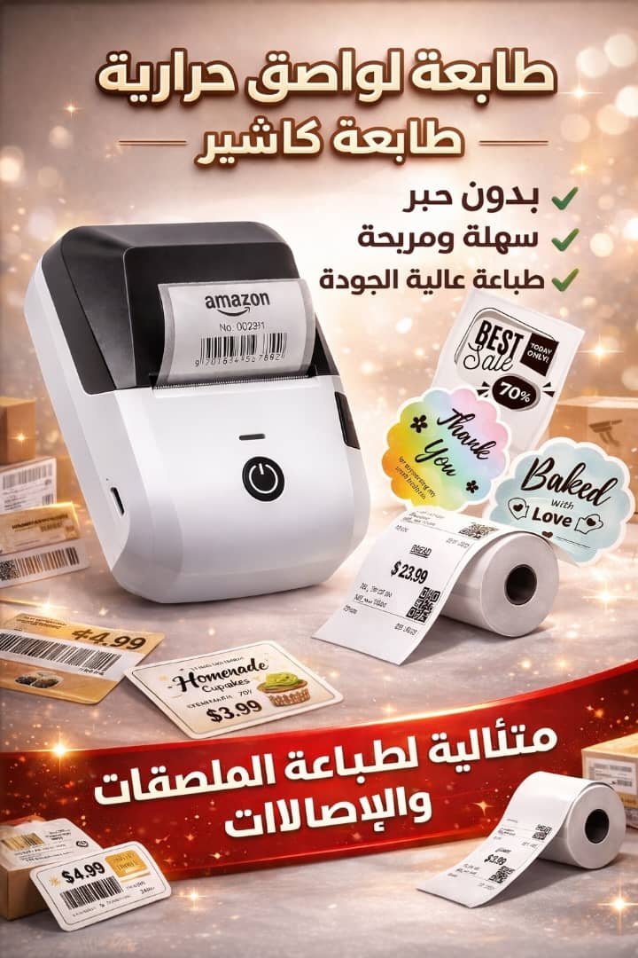 🖨️ طابعة لواصق حرارية وطابعة كاشير