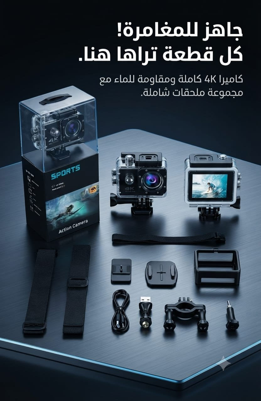 📷 كاميرا الحركة الاحترافية X-CAM PRO بدقة 4K