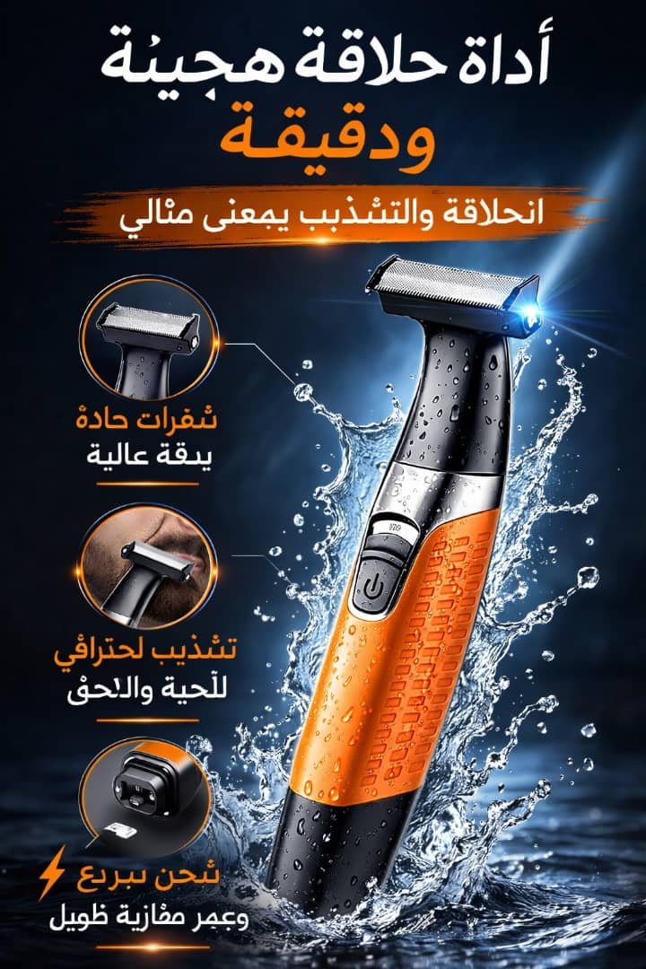 🛠️ أداة حلاقة وتشذيب هجينة ودقيقة