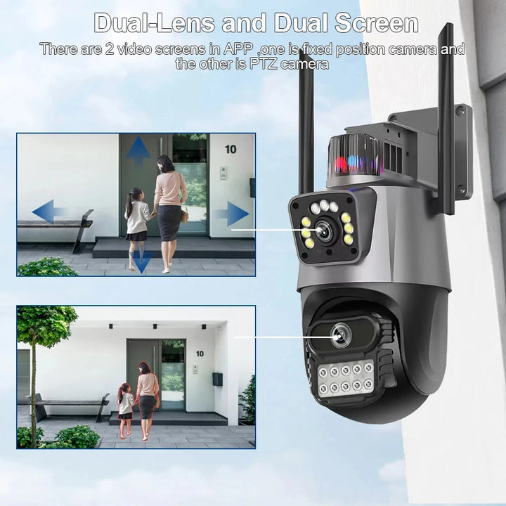 SST-S11 كاميرا مراقبة لاسلكية مزدوجة العدسة بدقة 6MP وخاصية تتبع الحركة