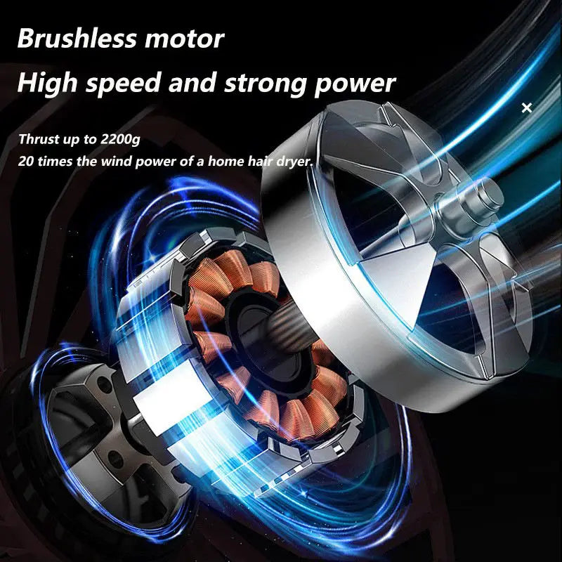 F018 منفاخ هواء تيربو لاسلكي بمحرك بدون فرشاة 110000 RPM