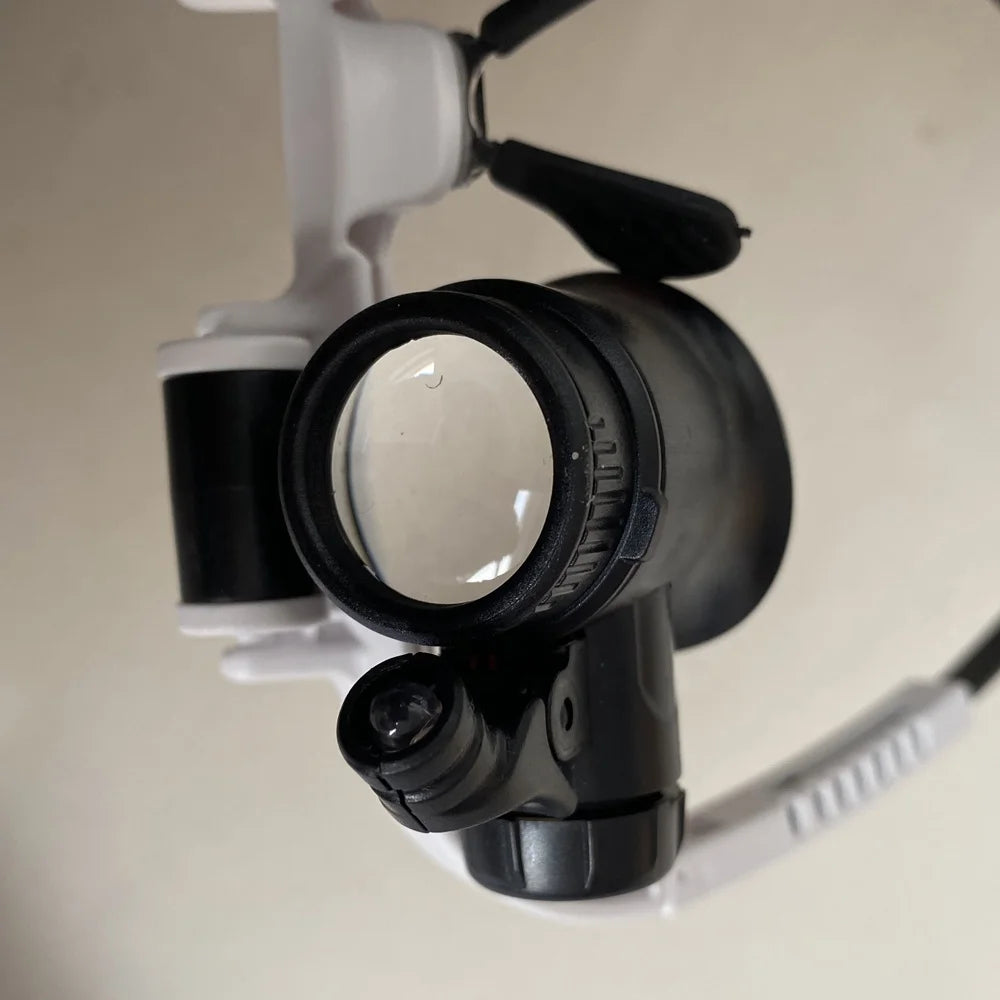 نظارة مكبرة للرأس بإضاءة LED وعدسات 8X 15X 23X موديل 9892H-1
