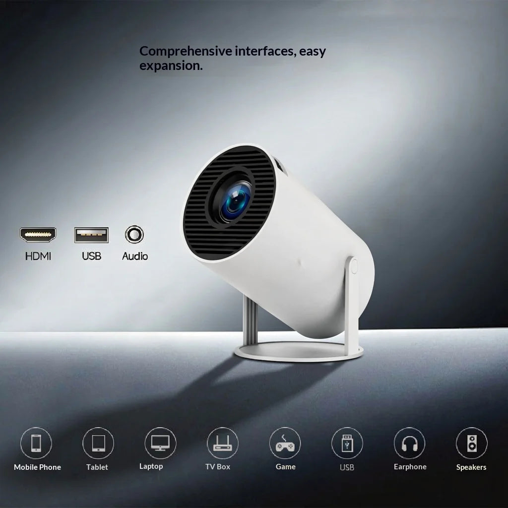 جهاز عرض بروجكتر محمول بدقة 1080P ونظام Android 11 مع واي فاي 6