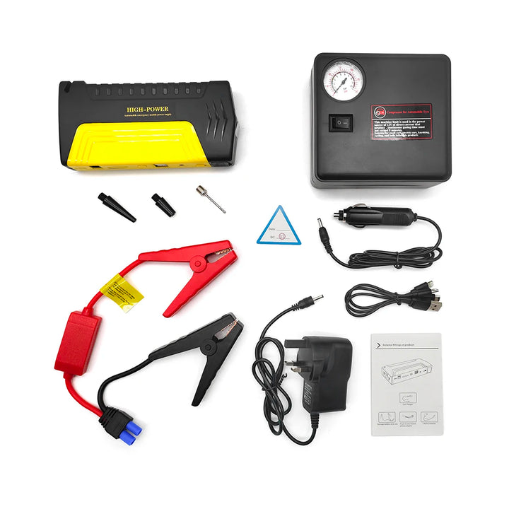 DLS08 مشغل بطارية سيارة متعدد الوظائف 12V مع مضخة هواء