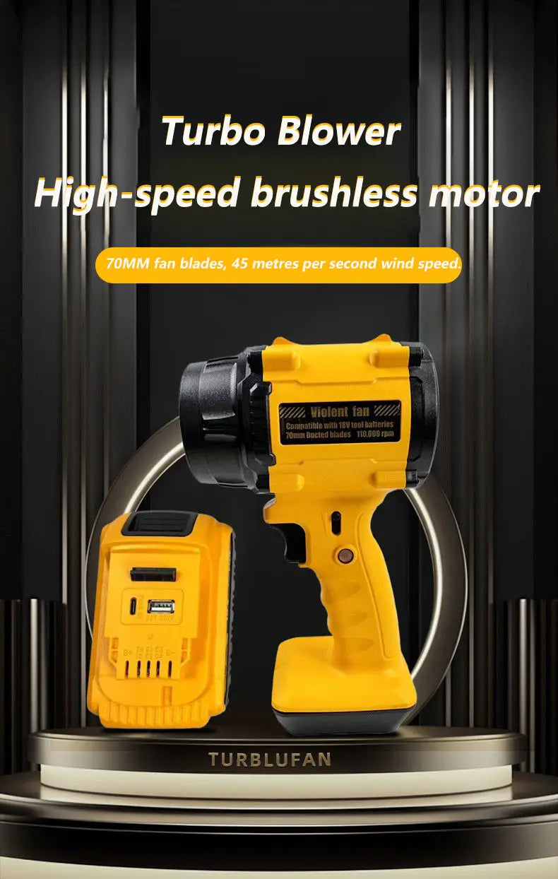 F018 منفاخ هواء تيربو لاسلكي بمحرك بدون فرشاة 110000 RPM