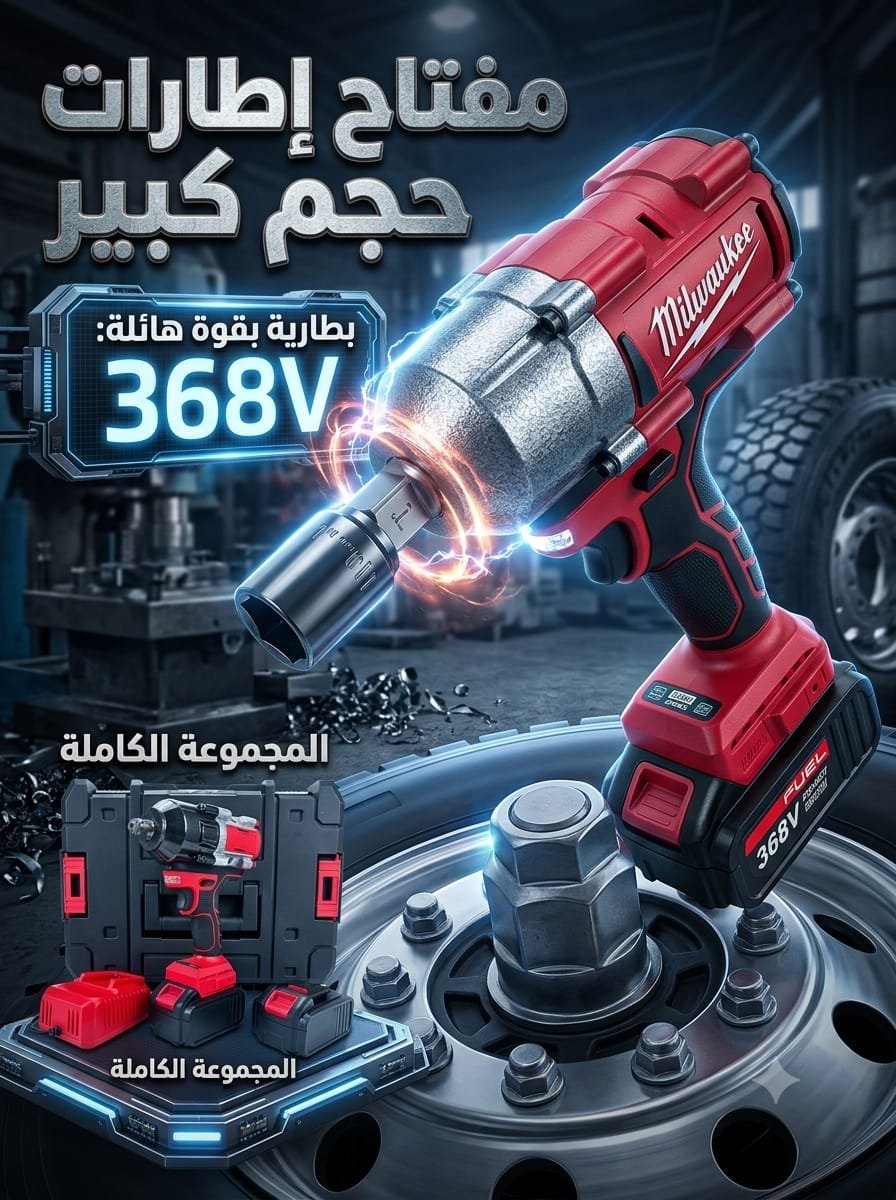 🚗 مفتاح عزم إطارات لاسلكي