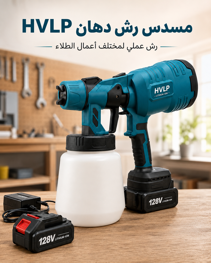 مسدس رش دهان HVLP لاسلكي
