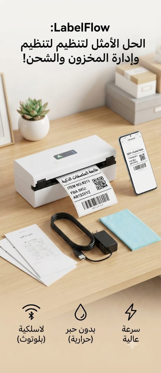 🖨️ طابعة ملصقات ذكية INSTOFC