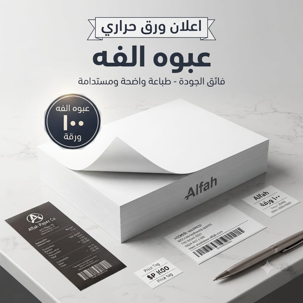 🖨️ ورق طابعة حراري عالي الجودة - عبوة 50 ورقة
