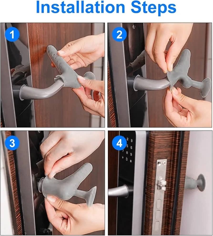 صدادات سيليكون لمقابض الأبواب