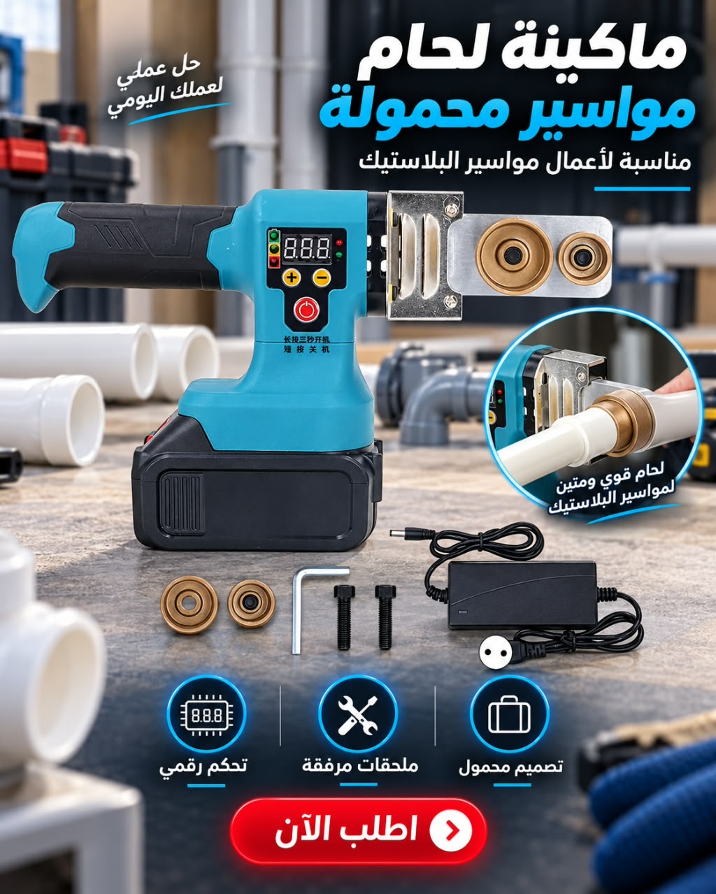ماكينة لحام مواسير محمولة