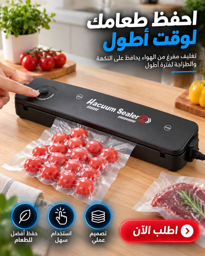 جهاز تغليف وتفريغ الهواء للطعام