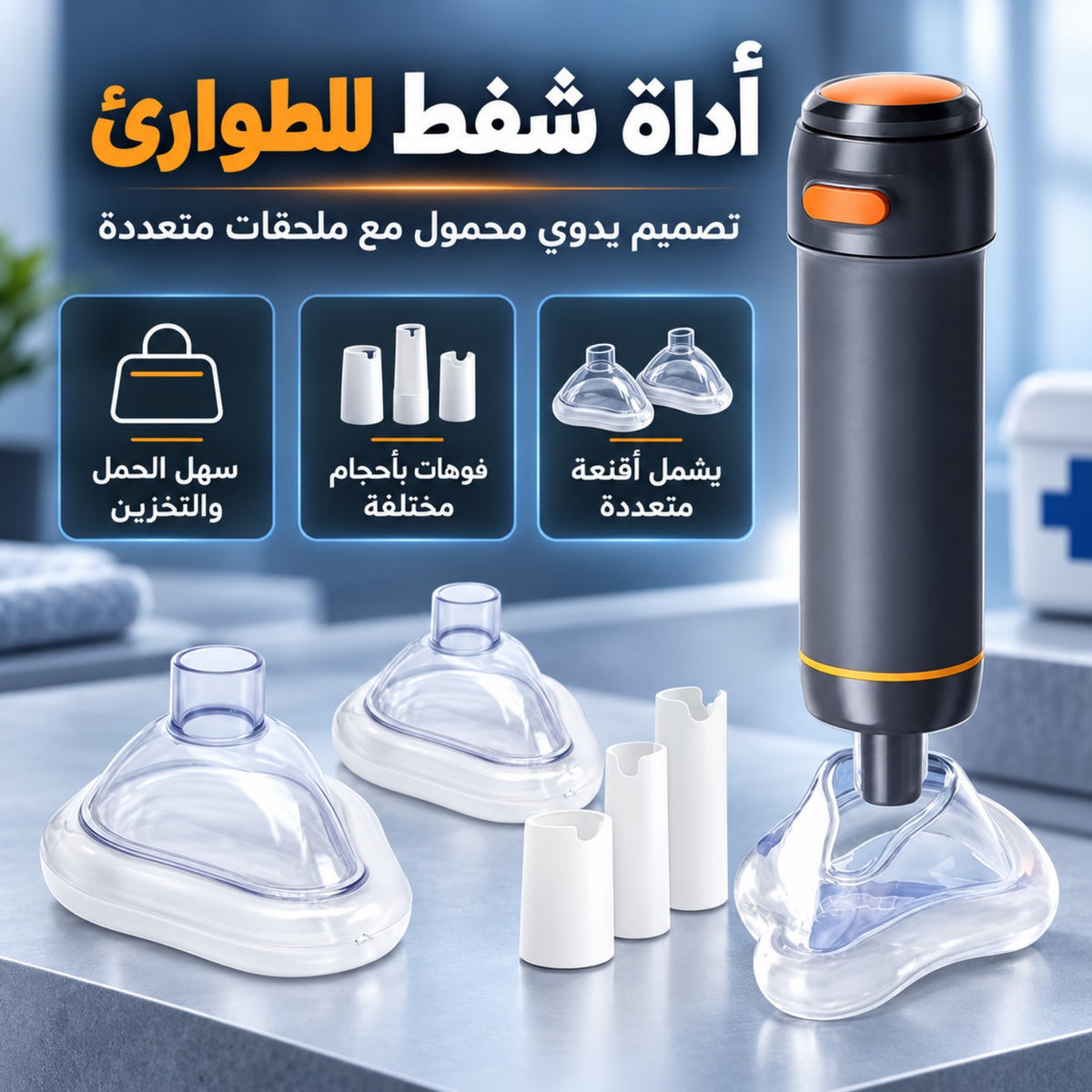 أداة شفط محمولة للطوارئ