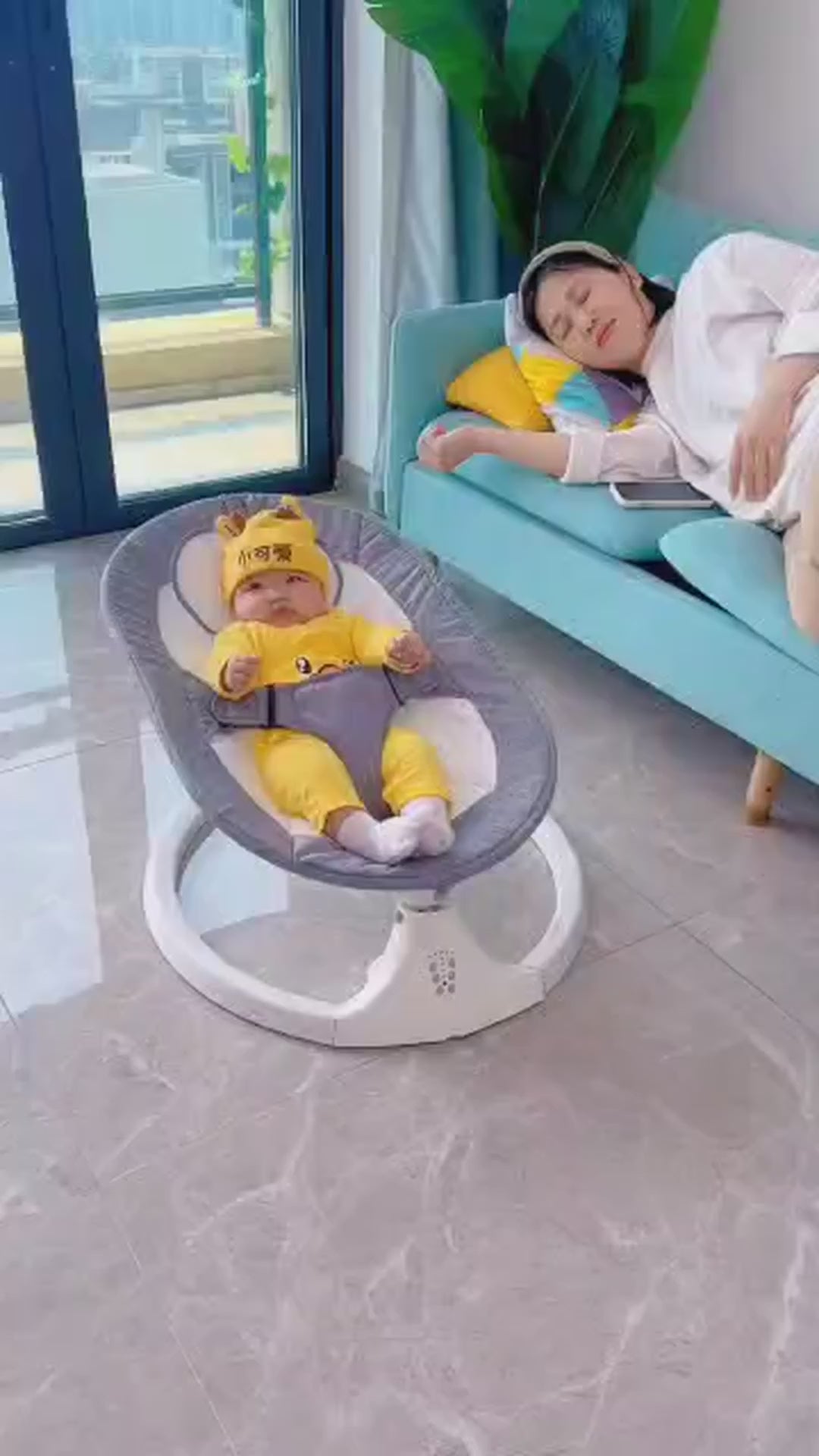 🧸 راحة مثالية لطفلك مع كرسي هزاز وعربة للاطفال الذكي