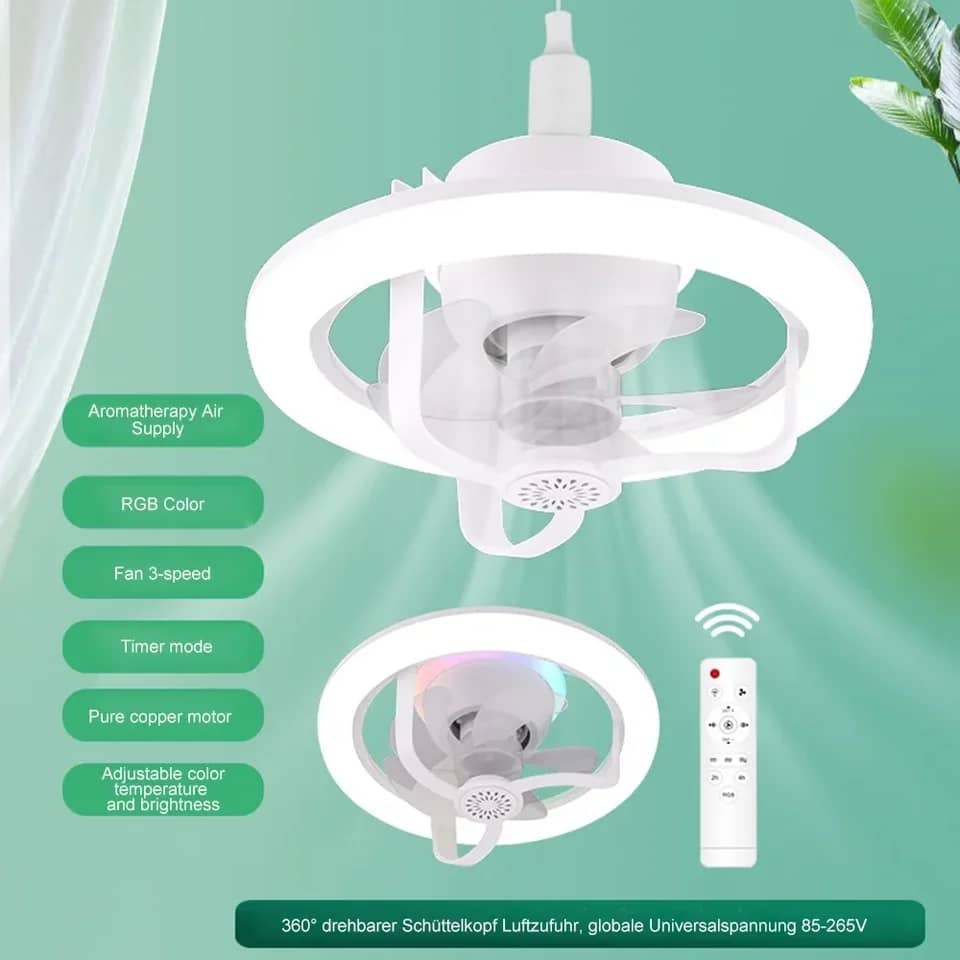 مروحة سقف بإضاءة LED