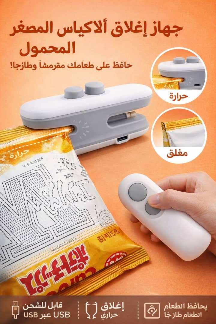 جهاز إغلاق الأكياس المحمول