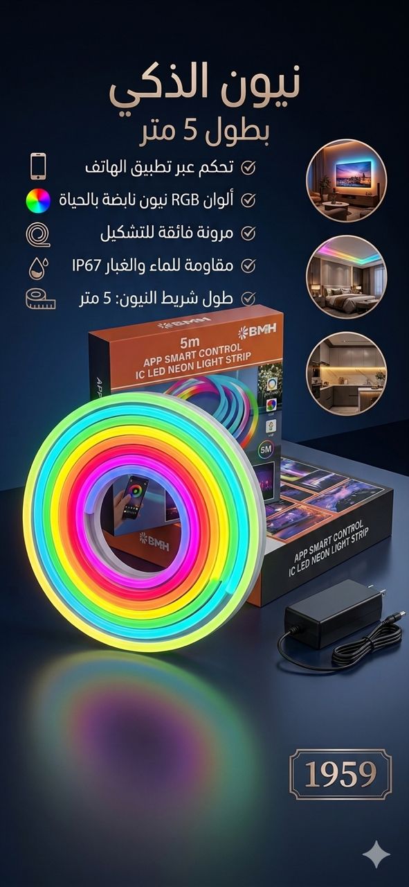 شريط نيون LED ذكي